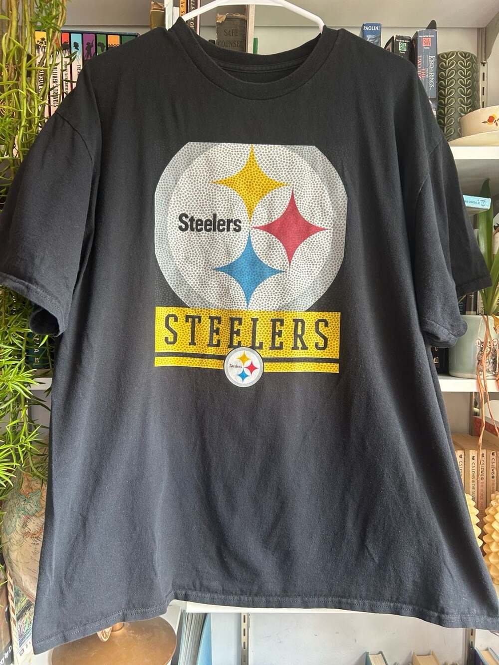 NFL Team Apparel Pittsburgh Steelers Black Graphic T-Shirt XL
